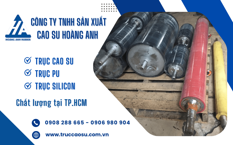 trục cao su, trục PU, trục Silicon