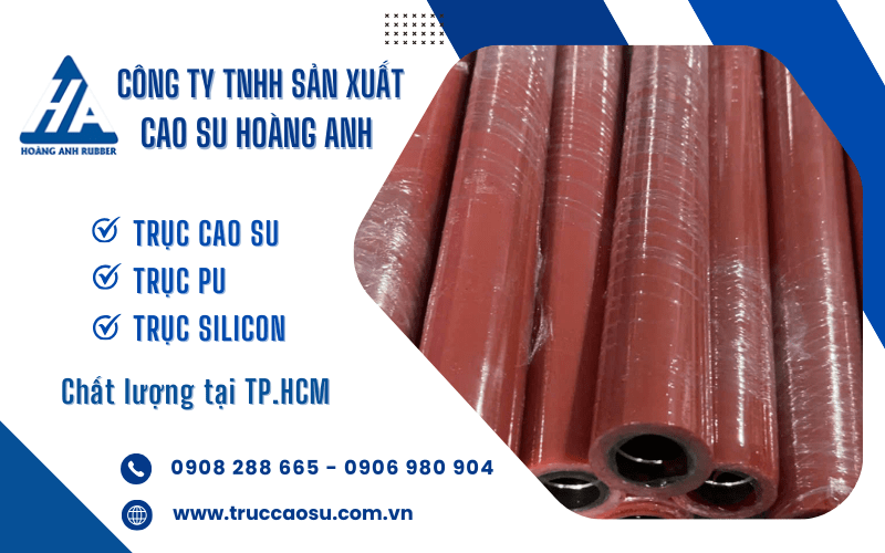 trục cao su, trục PU, trục Silicon