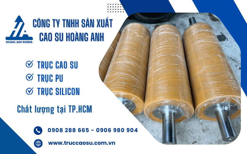 trục cao su, trục PU, trục Silicon