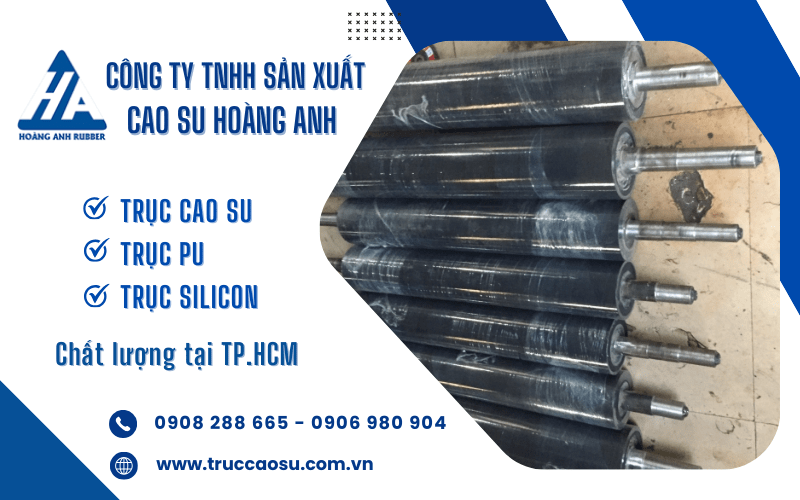 trục cao su, trục PU, trục Silicon